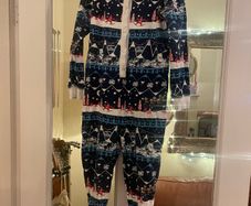 Leigh tucker Nollaig Shona Xmas skiing onesie all in one pjs