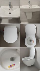 Full Bathroom Sanitaryware Bundle 3 Toilets, 3 Basins, Shower & Bath Screens (Pristine / New Build Removal)