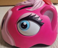 Crazy Safety Bicycle Helmet w. Light - Horse - Pink