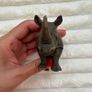 Schleich 2001 Rhinoceros Rhino Retired Wild Animal Figurine The horn is damaged Used Please look at the pictures Image 4