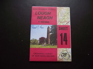1989 'LOUGH NEAGH' Ordnance Survey Folding Map