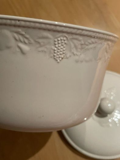 Cream Pottery Casserole Dish