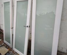 Interior doors x 3 glass opaque from chadwicks
