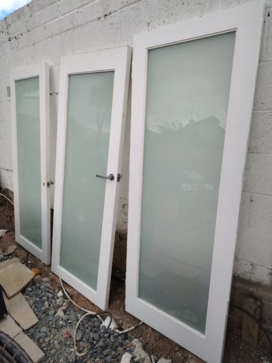 Interior doors x 3 glass opaque from chadwicks