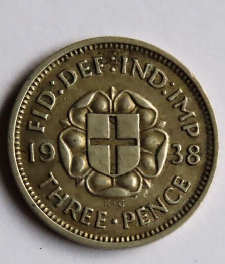 Silver Threepence 1938 3D