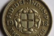 Silver Threepence 1938 3D
