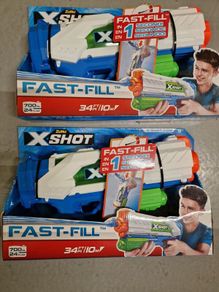 ZURU X-SHOT Warfare Fast-Fill Water Blaster, Blue