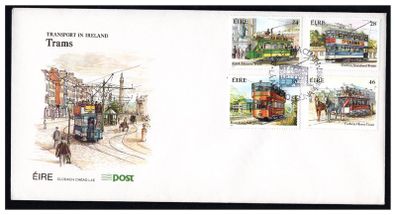 1987 Ireland Irish Trams Commemorative Stamps First Day Cover (FDC)