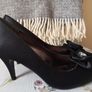Lunar dressy black court shoes with matching bag, BNIB Image 8