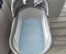 Kinderkraft LOVI Rocking Travel Cot, 5 kg Bassinet, Grey,