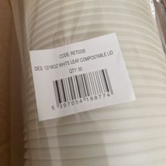 coffee cup lids 12oz compostable  x50