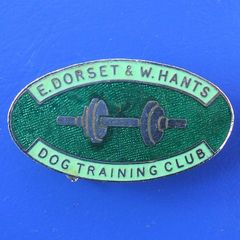 East Dorset & West Hants Dog Training Club (canine training) - vintage membership badge (1950's or earlier) Rare!