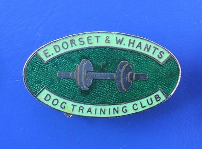 East Dorset & West Hants Dog Training Club (canine training) - vintage membership badge (1950's or earlier) Rare!