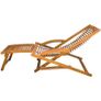 Deck Chair with Footrest Solid Acacia Wood Image 3