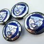 4 x BLUE 58mm - 59mm JAGUAR C2D47107 wheel center caps F XF XJ XKR S type X type XJ8 XK8 Image 6