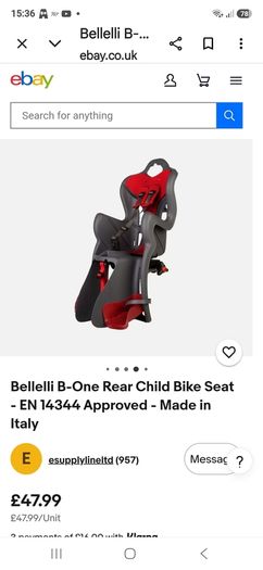 childs bicycle seat
