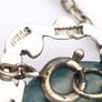 925 Vintage Sterling Silver & Moss Agate Necklace, Birmingham 1974 Image 5