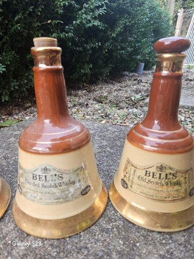 Whiskey bottles  Bells Scotch Whiskey Wade jars