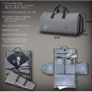 Suit Bag, Travel Suit Bags for Men, 2 in 1 Garment Bag and Duffle - with Laptop Compartment, Detachable Shoulder Strap and Shoe Pouch - Extra Large Capacity 45L, Dark Gray - 2020 Upgrade Design Image 4