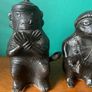 vintage cast bronze T'Boli Monkey figures Image 2