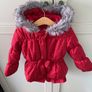 Cosy red starry jacket 18-24 month with faux fur hood trim Image 2