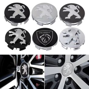 4Pcs 60mm Car Alloy Wheel Center Hub Cap Badge Covers Accessories For Peugeot RCZ 107 108 206 207 208 306 307 308 406 407 408 508 2008 3008