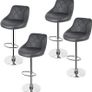 Set of 4   Bar Stools Adjustable Height 84-104cm Image 6