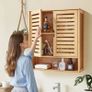 Bathroom Wall Cabinet 2 Doors and Adjustable Shelf Toilet Storage Medicine Cabinet Image 6