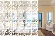 12Pc/set White Room Divider Screens, Wood-Plastic Hanging Screen Panel,Folding Privacy Room Divider Panels,DIY Home Partition Decor 29x29cm (MULTIPLE DESIGNS)