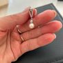 silver pearl earrings Image 3