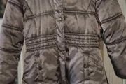 Monsoon Girls Metallic Bronze Tiered Winter Coat, Age 11/12