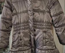 Monsoon Girls Metallic Bronze Tiered Winter Coat, Age 11/12