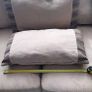 Rectangular cushions with faux suede fabric. Image 6