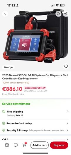 2025 Newest XTOOL D7 All Systems Car Diagnostic Tool Code Reader Key Programmer
