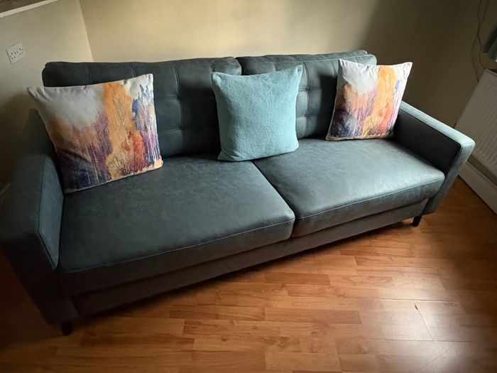Blue 3 seater couch