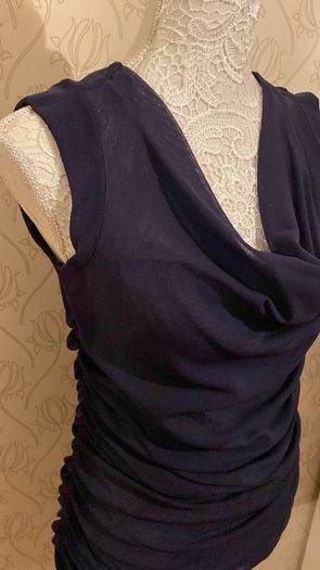 Top Mexx ruched layers Navy