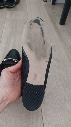 Black Leather Loafers, Office, size 7