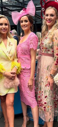 pink lace dress