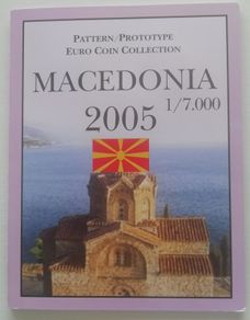 2005 Macedonia Euro Pattern Set Sealed Unc Coins
