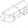 Turn-S-Tube Wide TV Entertainment Center, TV Unit, TV Stand, French Oak/Black, 120 (W) x 40 (H) x 34 (D) cm Image 3