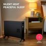 HeatLite Smart Convector Heater with Turbo Fan, 2kW Electric Portable Heater, Wi-Fi App Control, LED Display, 24-Hour Timer, Adjustable Thermostat (10C 35C), Silent & Safety Feature Black Image 6