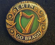 Erin go bragh , pin back button badge.