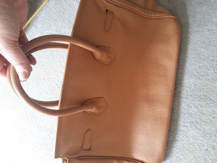 Tan handbag faux leather