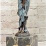 Miguel Lopez (1955) Lady In A Dress (32cm) - Patinated Bronze, Marble (Signed) Image 2
