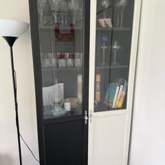 Black and white door cabinet