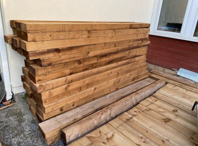 Timber Railway Sleepers 200 x 100 x 2.4m