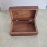 Small Charming Hand Carved Rosewood Box Instracted W / Brass Elephants Used. Image 5