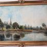 Pair of Huge Vintage Framed Artworks (105x75cm) - Matching Luxury Frames Image 6