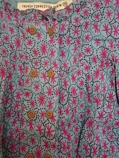 French connection blue and pink pretty dress