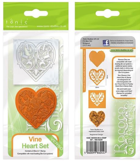 Tonic Rococco Die & Stamp sets - VINE Heart